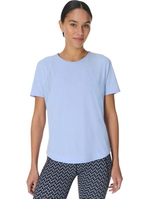 Sweaty Betty Breathe Easy Mesh Kadın Mavi Tişört