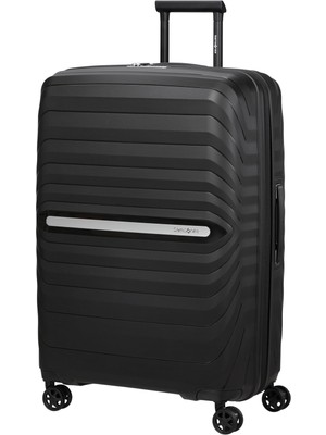 Samsonite Neo Flux - Spinner L, Genişletilebilir Çanta, 75 Cm, 109/121 L, Siyah (Siyah)