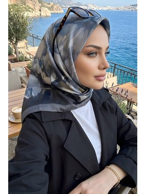 İmaj Butik Füme Desenli Soft Eşarp