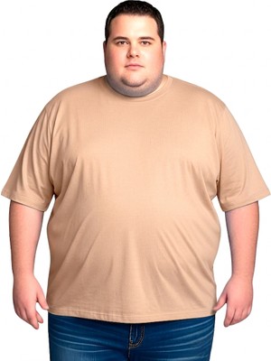 Sngl Erkek Büyük Beden Oversize Kısa Kollu T-Shirt 3xl 4xl 5xl 6xl 7xl 8xl 9xl