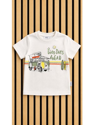 NerKids Erkek Çocuk Çizgili Şortlu Takım