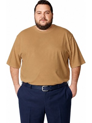 Sngl Erkek Büyük Beden Oversize Kısa Kollu T-Shirt 3xl 4xl 5xl 6xl 7xl 8xl 9xl