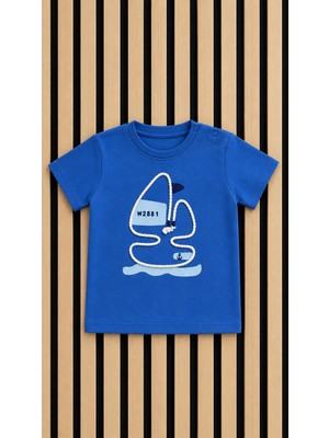 NerKids Erkek Bebek Tekne Figürlü 2'li Takım
