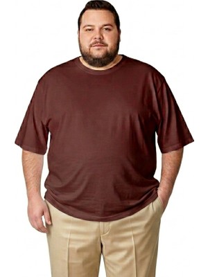 Sngl Erkek Büyük Beden Oversize Kısa Kollu T-Shirt 3xl 4xl 5xl 6xl 7xl 8xl 9xl