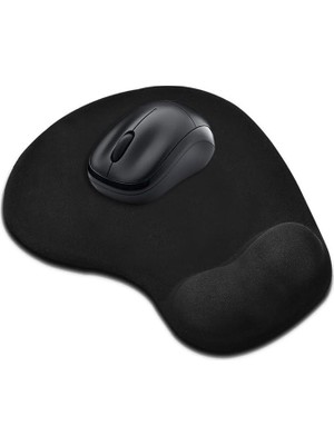Pad Bilek Destekli Jel Mouse Pad,ergonomik Kaymaz Taban,oyun ve Ofis Için Fare Altlığı,suya Dayanıklı, Renk Seçenekli, 26X21CM Ideal Ölçü (Siyah)