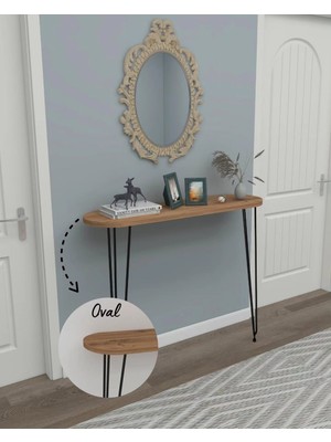 Laviento Home 60×85 Çam Dresuar Antre Hol Dekorasyon Ürünleri Elips Oval Model Beyaz Elips, One Size