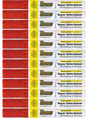 Minopi Brons 12'li Paket Doldurulabilir Yerli Kırmızı Tahta Kalemi