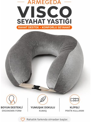 armegeda sıradışı tasarımlar Armegeda Visco Seyahat Yastığı 212-YENI Gri
