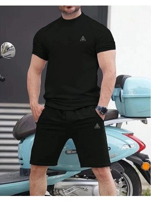 Divin Unısex Baskılı Oversize Alt-Üst Takım  Bartik Şort T-Shırt
