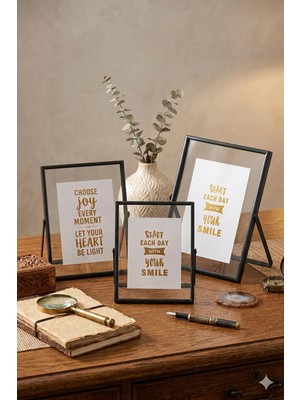 Verda Çerçeve 10X15 cm 13X18 cm ve 15X20 cm Üçlü Metal Siyah Çerçeve! Yeni Model Dekoratif Fotoğraf Çerçevesi!