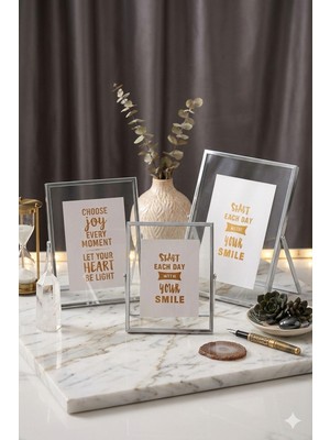 Verda Çerçeve 10X15 cm 13X18 cm ve 15X20 cm Üçlü Metal Gümüş Çerçeve! Yeni Model Dekoratif Fotoğraf Çerçevesi!