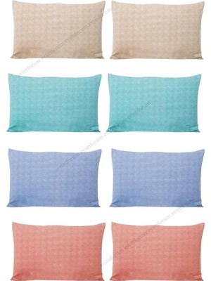 Pearl Shop 8 Adet Kapaklı Yastık Kılıfı 4 Farklı Renk