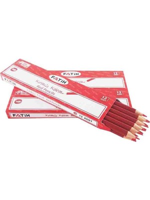 Pearl Shop FA25010CLHB Kırmızı Hb Kalem, 12'li