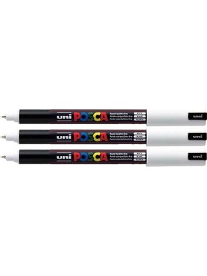 Pearl Shop Pc-1mr Uni Beyaz Boya Marker Kalemler Ultra Ince 0,7 mm Kalibre Uç Ucu Her Yüzeye Yazılır Kumaş Cam Taş Metal Ahşap Plastik (3'lü Paket)