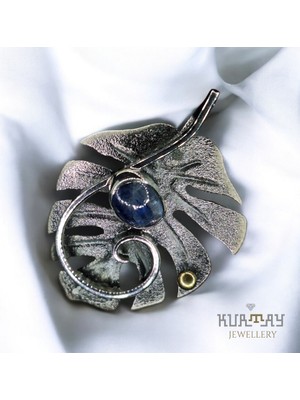 KURTAY JEWELLERY Kyanite Taşlı Gümüş Kolye Ucu