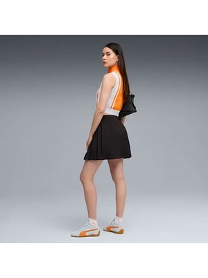 Puma Wardrobe Essentials Pleated Skirt Kadın Siyah Pileli Etek | 632046 01