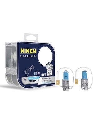 Pearl Shop 12V H3 55W Beyaz Işık Ampul 5000K, 2 Adet