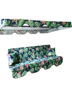 Pearl Shop Lüks Kılıf Seti Minderi Gölgelikli Yaprak Desenli 130X45 2 Kişilik