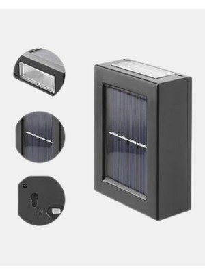 Meks Solar Dış Mekan Aplik Su Geçirmez Dayanıklı LED Aydınlatmalı - HEP-3893-4004