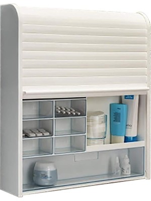 Pearl Shop 092 Panjurlu Çok Amaçlı Kilitli Ecza ve Banyo Dolabı