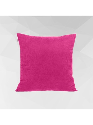 Pearl Shop Barcelona Kadife Dokulu Kırlent Kılıfı 45X45CM (Fuşya)