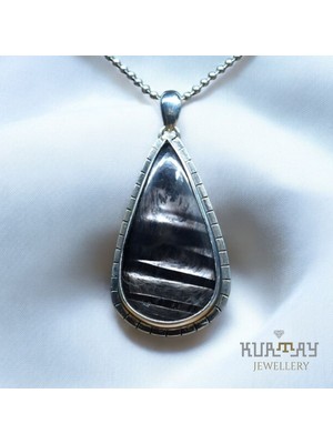 KURTAY JEWELLERY Hypersthene Taşlı Gümüş Kolye Ucu