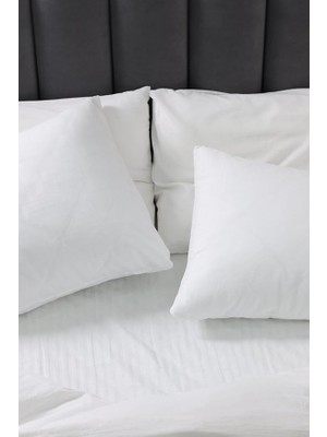 Pearl Shop Adet Pamuk Yastık Kılıfı 2'li Pamuklu 50X70 Yumuşak Dokulu Premium Kalite Doğal Kumaş Konforlu Uyku (Beyaz)