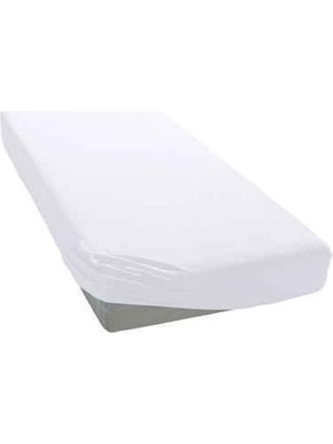 Pearl Shop Tek Kişilik 100X200 Lastikli Penye Çarşaf Beyaz