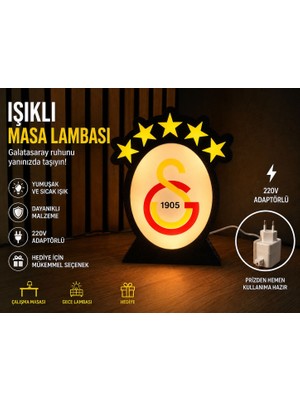 3DBU Galatasaray Masa Lambası + Adaptör
