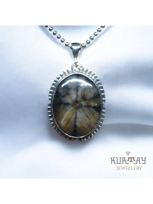 KURTAY JEWELLERY Chıastoılıte Taşlı Gümüş Kolye Ucu