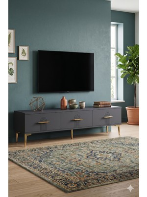 Yumedi Design TSA1815A - Shumen Tv Stand , Tv Sehpası 180CM Antrasit