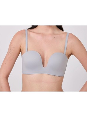 EkoAlışverişDünyam Freshness MSF05 Destekli V Dekolte Lazer Kesim Sütyen