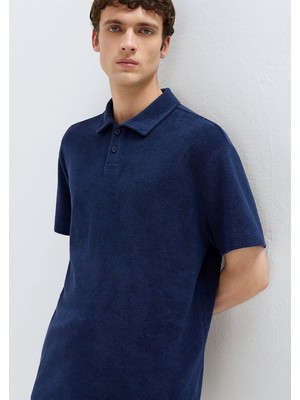 Mavi Lacivert Havlu Polo Tişört 0613324-70497