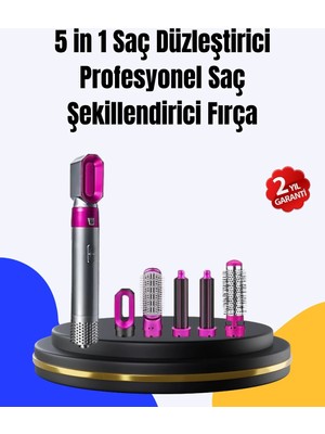 TKÇ 5 Parça Saç Şekillendirme Seti Düzleştirme Dalga ve Bukle Yapma