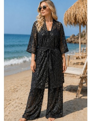Made by Alisha Haki File Kimono Takımı