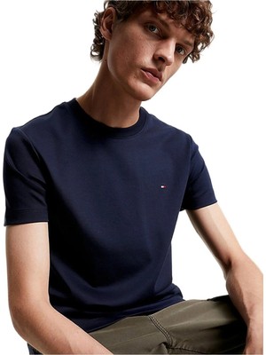Tommy Klasik Sıfır Yaka T-Shirt