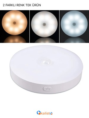 Özbience 16 LED Hareket Sensörlü Çok Modlu Şarjlı Günışığı, Beyaz ve Sarı Renk