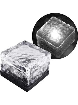 Powermaster PM-21645 Solar Beyaz Ledli Tuğla Görünümlü Bahçe Dekorasyon Aydınlatma