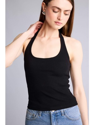 DeFacto Fıtted Halter Yaka Fitilli Kaşkorse ATLET H8088AX26SM