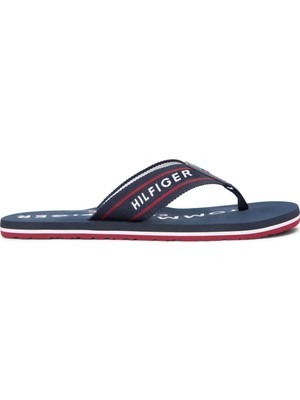 Tommy Hilfiger Lacivert Erkek Plaj Terliği Sporty Hılfıger Beach Sandal
