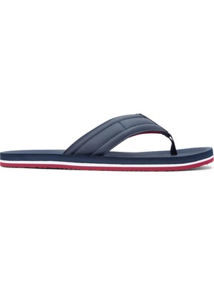 Tommy Hilfiger Lacivert Erkek Plaj Terliği Hılfıger Padded Beach Sandal