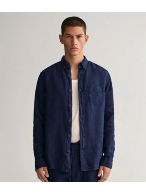 Gant Erkek Slim Fit Keten Gömlek