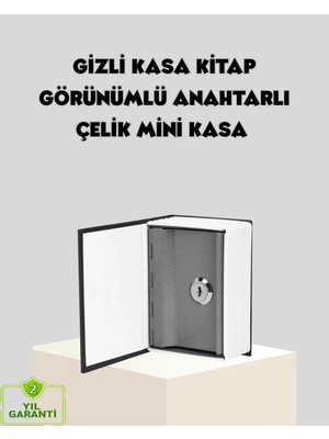 Uravas Store Sözlük Görünümlü Gizli Kitap Kasa – Anahtarlı Metal Iç Kasa, Kompakt Boyut, Şık ve Güvenli Tasarım