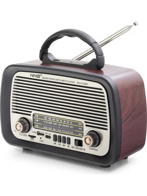 Renas Store Bluetooth Nostaljik Hoparlör Fm 20 x 10.2 x 14.5 cm NS8128BT