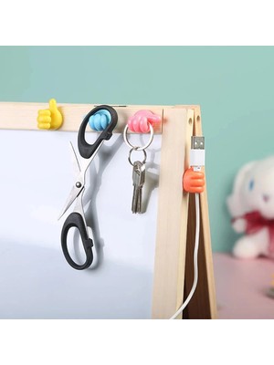 Uravas Store 10 Adet Renkli Ok Işareti Kablo Sabitleyici Klipsler Kablo Düzenleyici Tutucu Yapışkanlı Askı