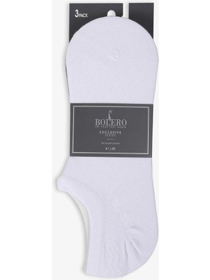Bolero 3'lü Premium Görünmez Dikişsiz Kısa Patik Çorap