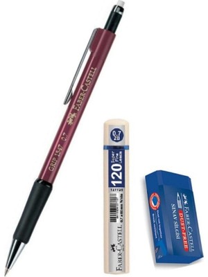 Faber-Castell Grip 1347 Bordo Uçlu Kalem 0.7 mm Okul ve Ofis İçin Ergonomik Tasarımlı