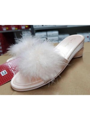 Pierre Cardin Kadın 0015 Tüylü Terlik Somon