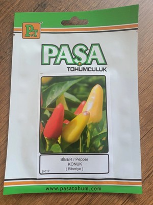 Paşa Tohumculuk Biber Tohumu Konuk (Biberiye) 5 gr