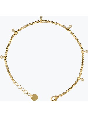 Goldium Jewellery Minimal Taş Detaylı Bileklik